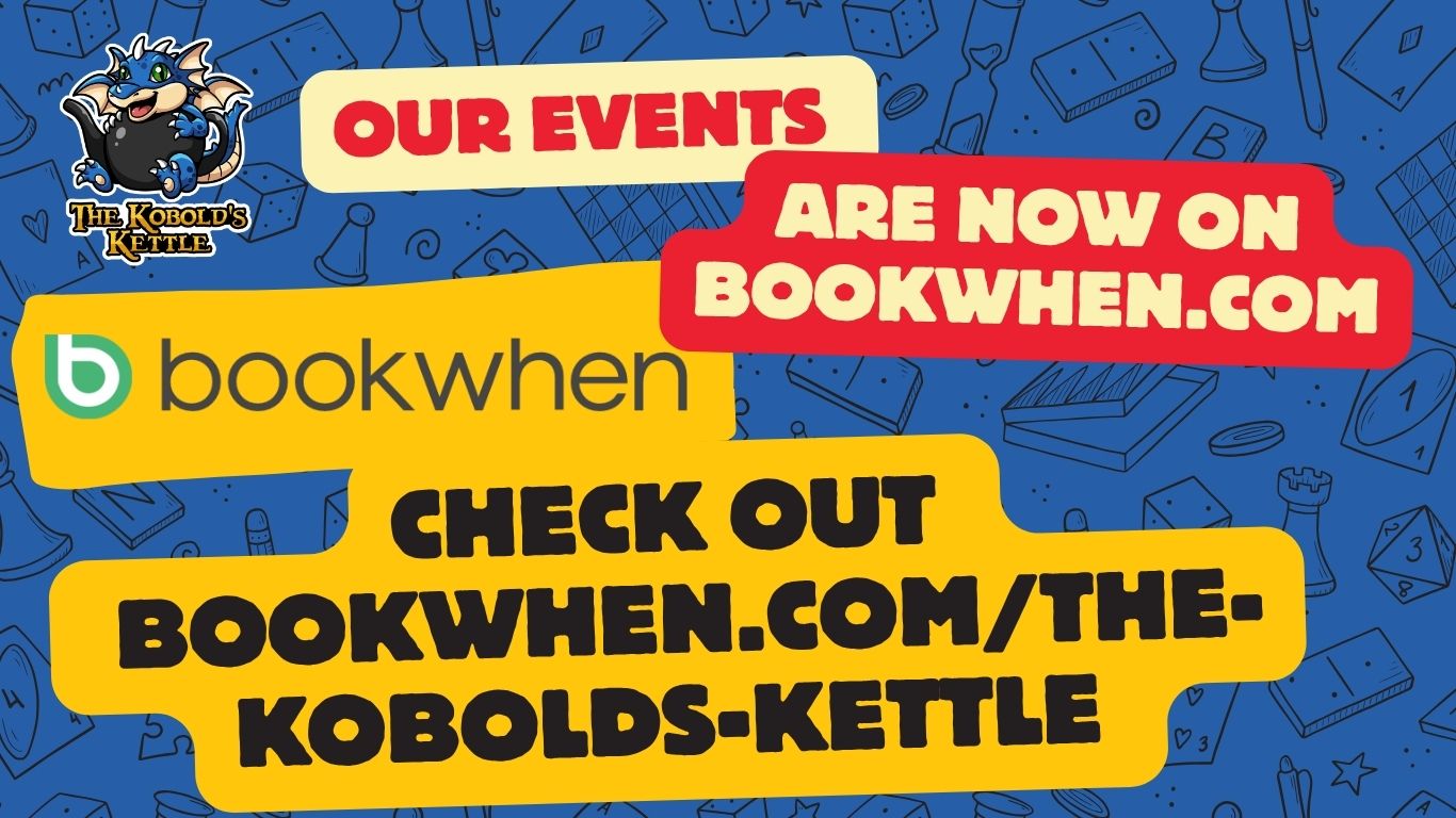 Bookwhen events Kobolds Kettle